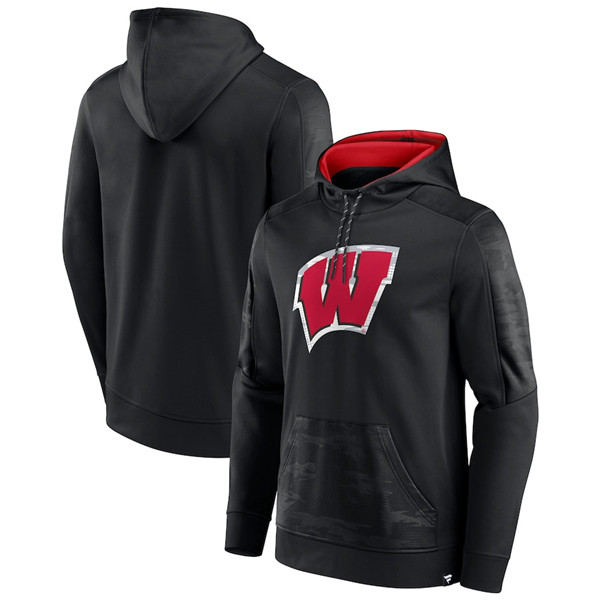 Men's Wisconsin Badgers Black On The Ball Pullover Hoodie